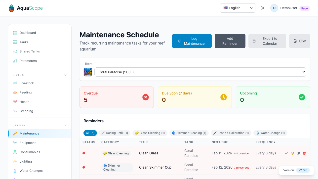 Maintenance